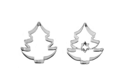 Christmas trees – cookie cutter set (2 pcs), stainless steel