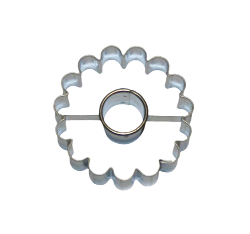 Scalloped circle / circle cut-out – cookie cutter Ø 50 mm, stainless steel