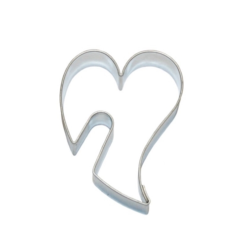 Herz – asymetrische Ausstechform für Tassenkekse, Edelstahl