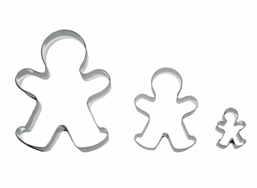Gingerbread men – cookie cutter set (3 pcs), stainless steel