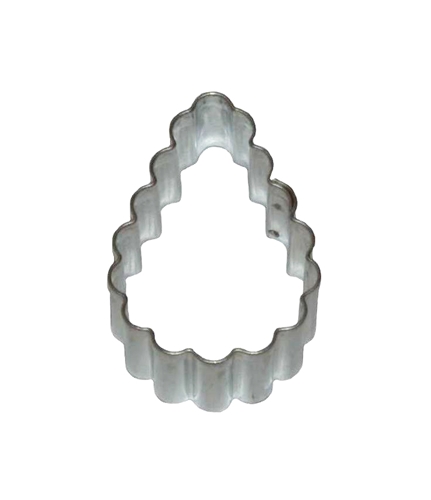Teardrop – scalloped cookie cutter, stainless steel
