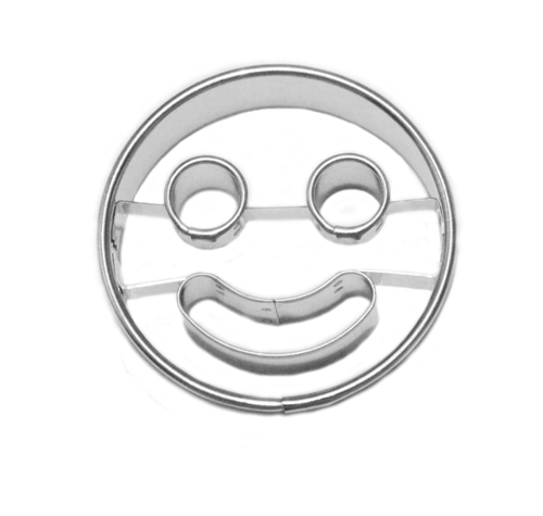 Happy emoji – cookie cutter, stainless steel