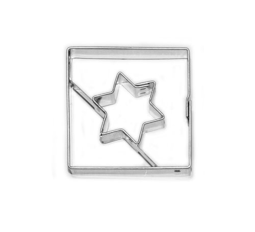 Square / star cut-out – cookie cutter, tinplate