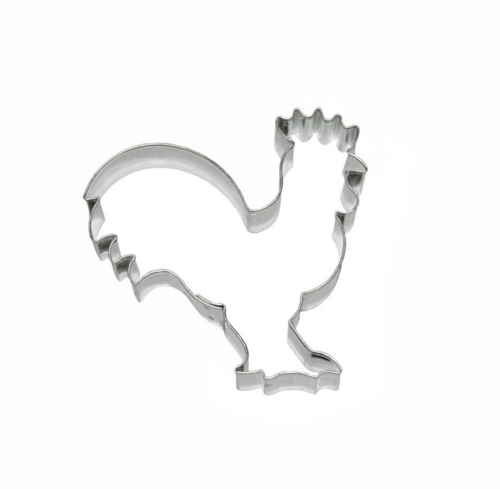 Rooster II – cookie cutter, stainless steel