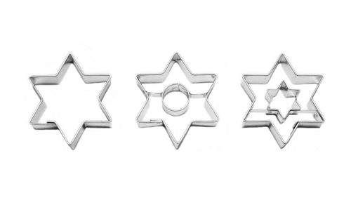 Stars – cookie cutter set (3 pcs), stainless steel