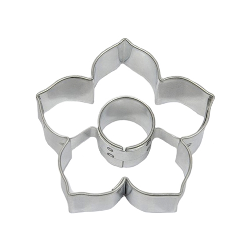 Lily / circle cut-out – cookie cutter, tinplate