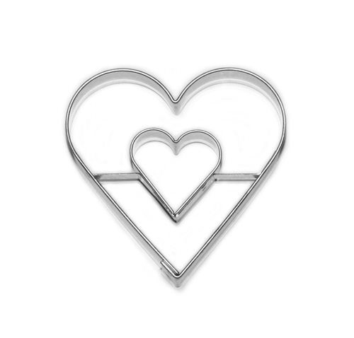 Heart / heart cut-out – large cookie cutter, tinplate