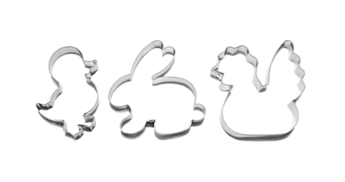 Easter cookie cutter set I (3 pcs), stainless steel