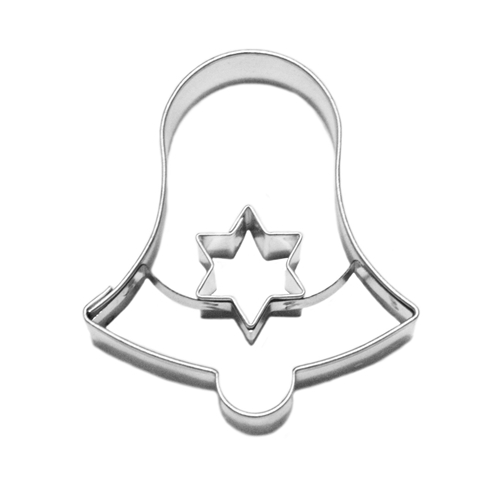 Bell II / star cut-out – cookie cutter, stainless steel