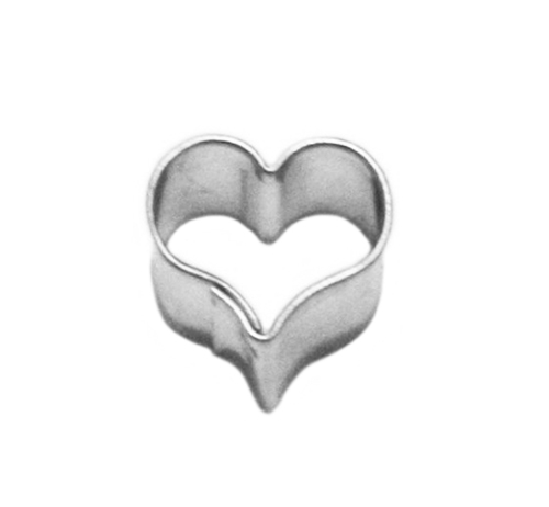 Gebogenes Herz – Mini-Ausstechform, Edelstahl