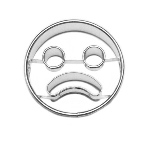 Trauriges Emoji – Ausstechform, Weißblech