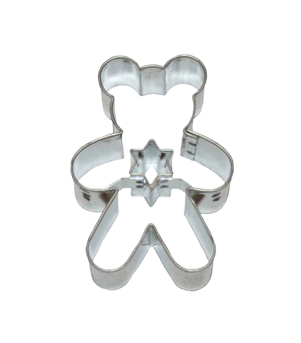 Teddy bear / star cut-out – cookie cutter, stainless steel
